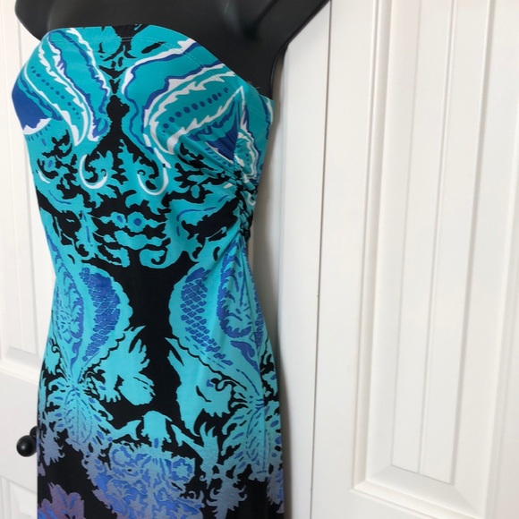 Beautiful bright teal maxi dress - Picture 2 of 3